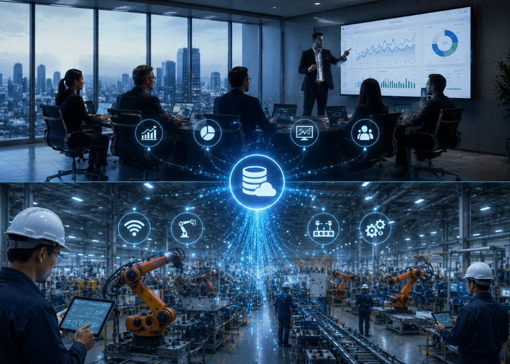 Connecting shop floor to top floor